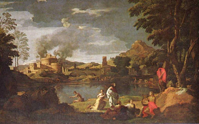 Nicolas Poussin Orpheus und Eurydike France oil painting art
